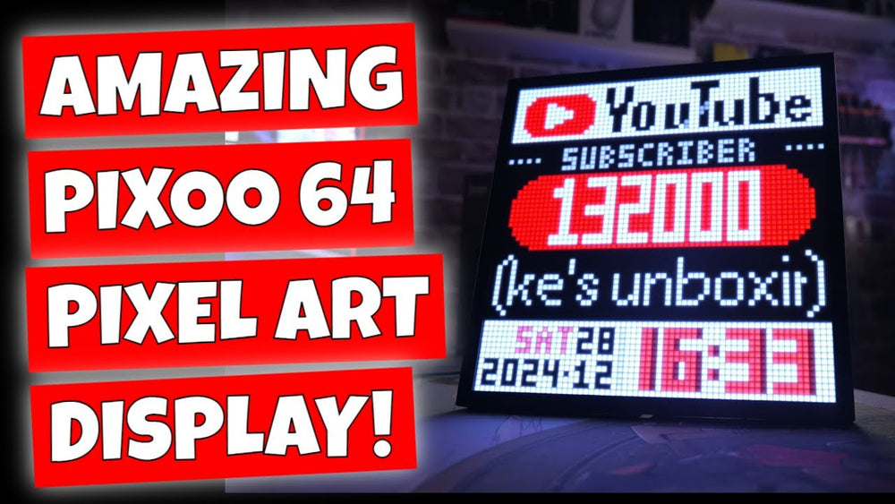 Original YouTube thumbnail for Mike's unboxing Pixoo 64 review