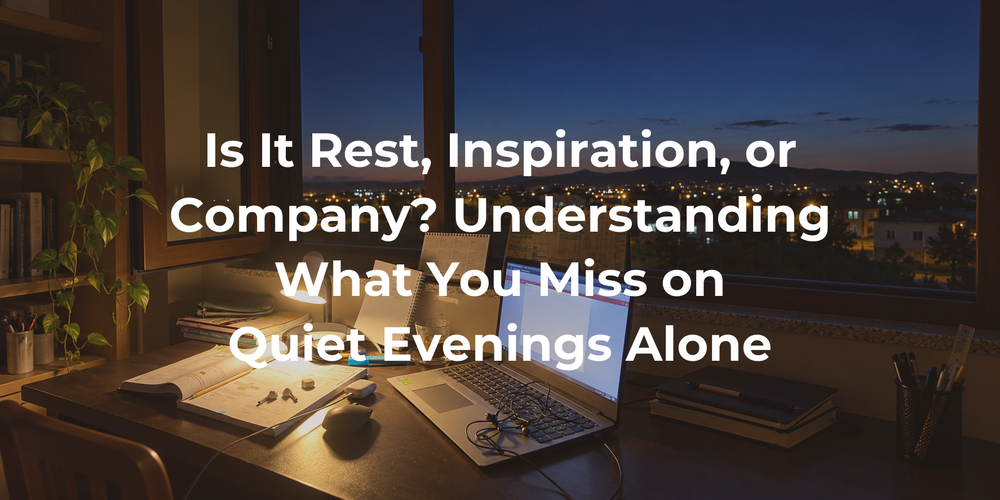 Cover: Is It Rest, Inspiration, or Company? Understanding What You Miss on Quiet Evenings Alone