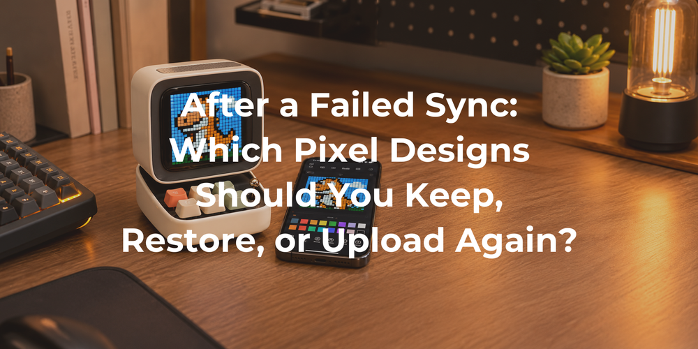 Cover: After a Failed Sync: Which Pixel Designs Should You Keep, Restore, or Upload Again?