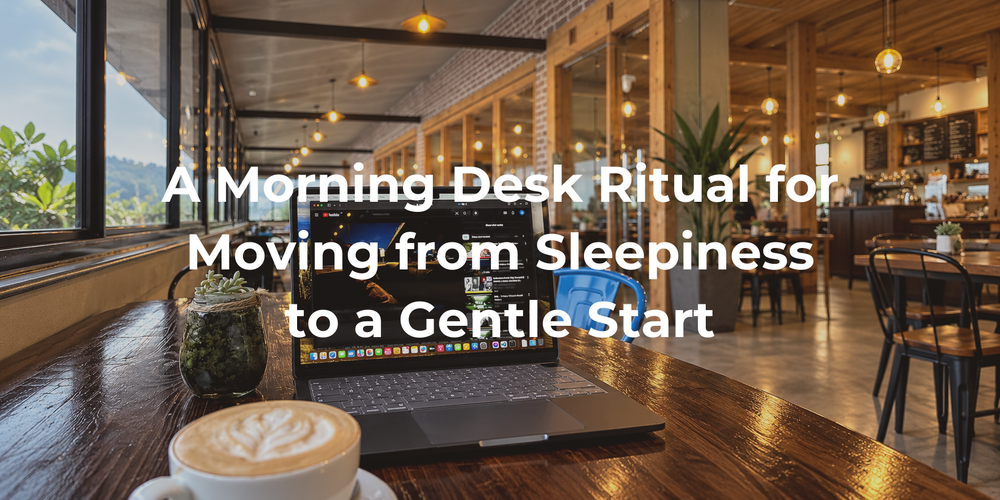 Cover: A Morning Desk Ritual for Moving from Sleepiness to a Gentle Start