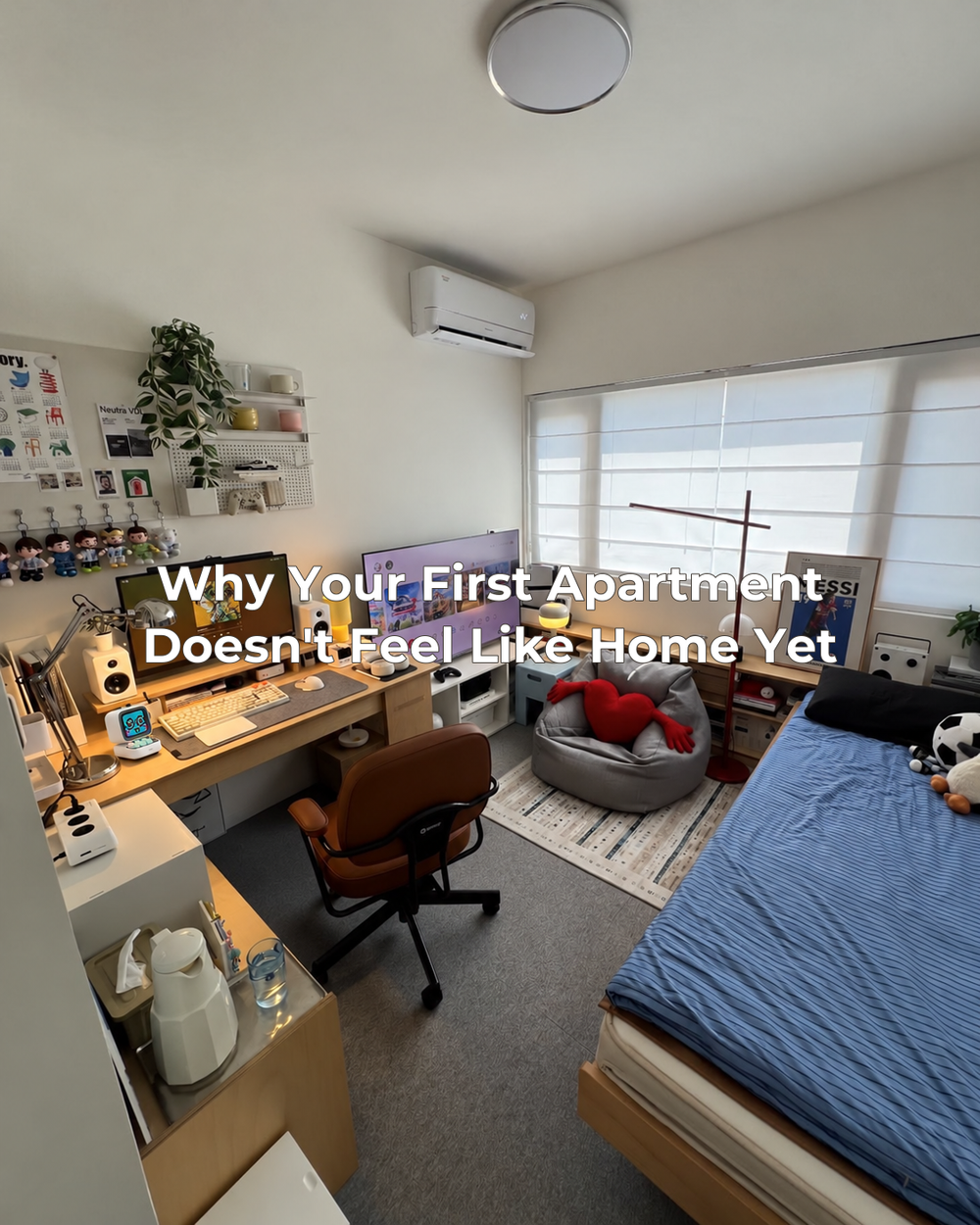The supplied photograph with an accurate small display product added and the complete article title centered.