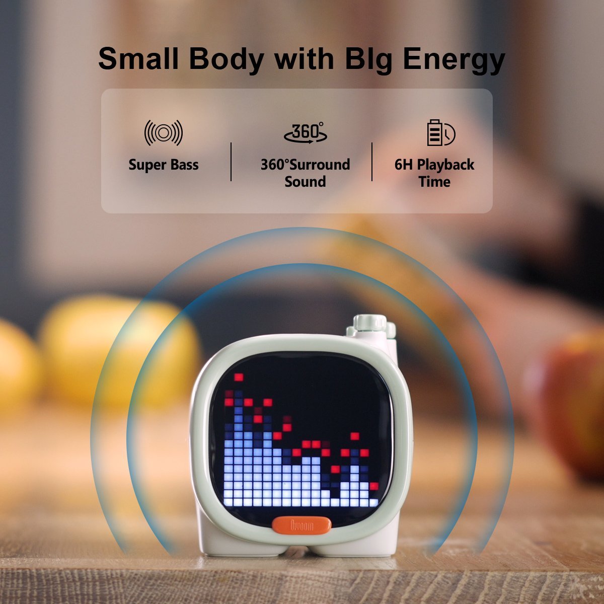 Divoom Timoo Cute Bluetooth Speaker LED Pixel Art Alarm Clock - Divoom International