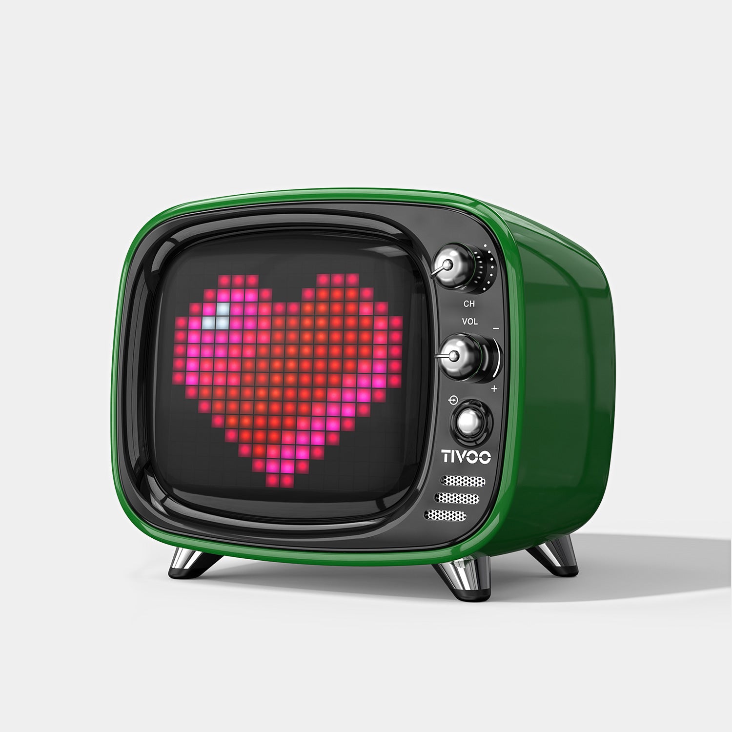 Divoom Tivoo Mini haut-parleur Bluetooth rétro avec contrôle d'application d'affichage à LED 16x16 - Animation cool et configuration de la salle de jeu et alarme de chevet