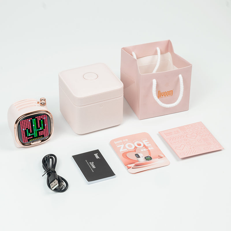 Divoom Zooe Pixel Art Bluetooth Speaker Draagbare Mini Muziek Leuke Draadloze Bureau Setup Kerstcadeau voor Kinderen