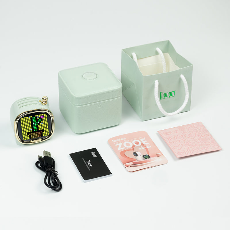 Divoom Zooe Pixel Art Bluetooth Speaker Draagbare Mini Muziek Leuke Draadloze Bureau Setup Kerstcadeau voor Kinderen