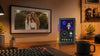 Cloud photo frame vs Divoom Times Frame pixel art display comparison on a modern desk with family photos