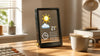 Divoom Times Frame on a morning desk showing a pixel-style weather widget