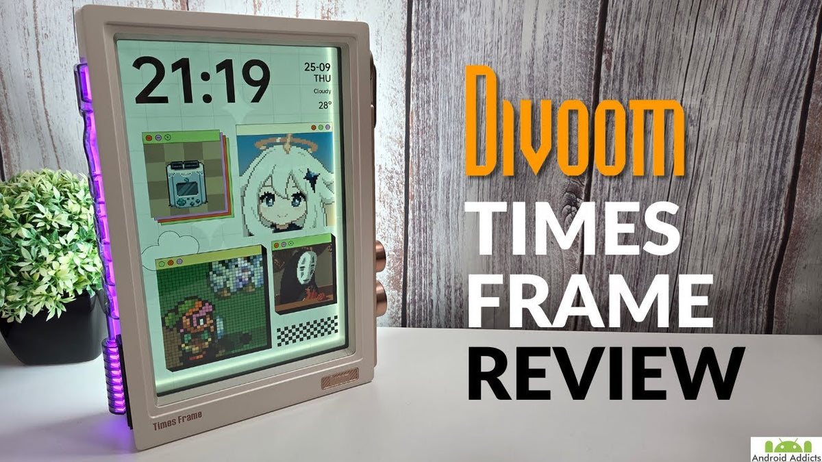 Original Android Addicts YouTube thumbnail for the Divoom Times Frame review