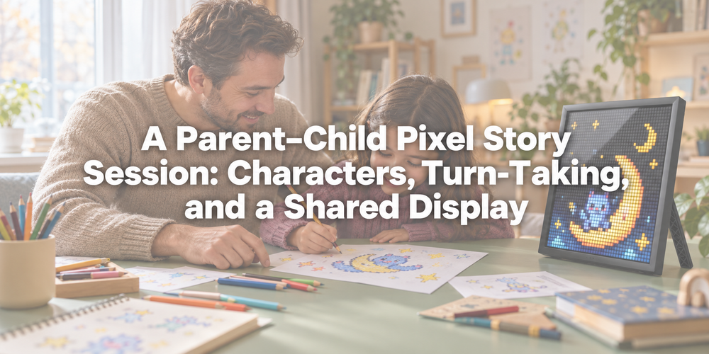 Title cover for A Parent–Child Pixel Story Session: Characters, Turn-Taking, and a Shared Display