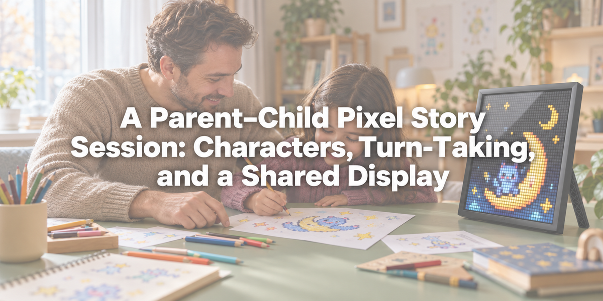 Title cover for A Parent–Child Pixel Story Session: Characters, Turn-Taking, and a Shared Display