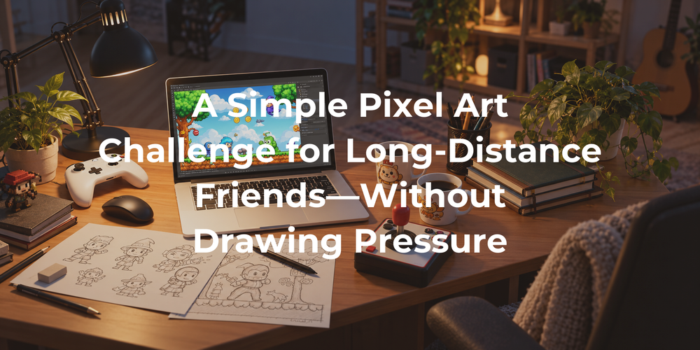 Cover: A Simple Pixel Art Challenge for Long-Distance Friends—Without Drawing Pressure