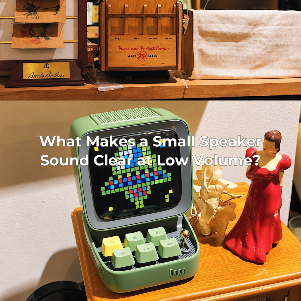 The supplied warm shelf scene with its existing green pixel speaker and complete centered article title.