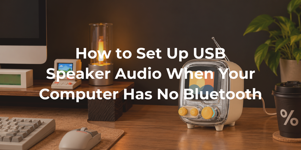 A supported speaker and accessible data route can serve a computer without Bluetooth.