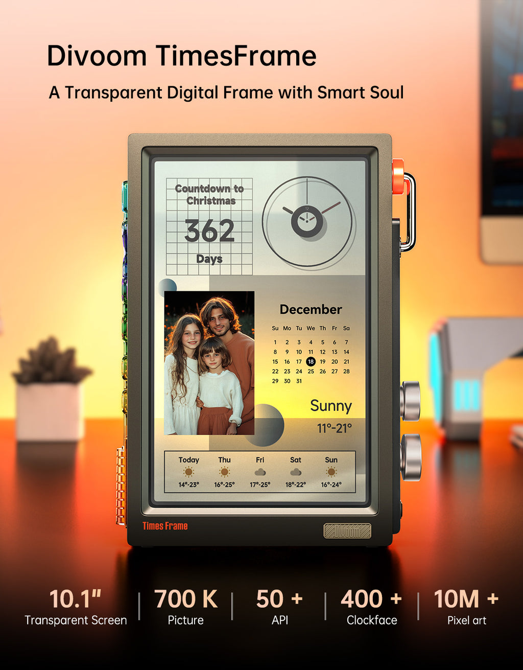 Timatic Web Frame Divoom Times Frame Digital Picture Frames