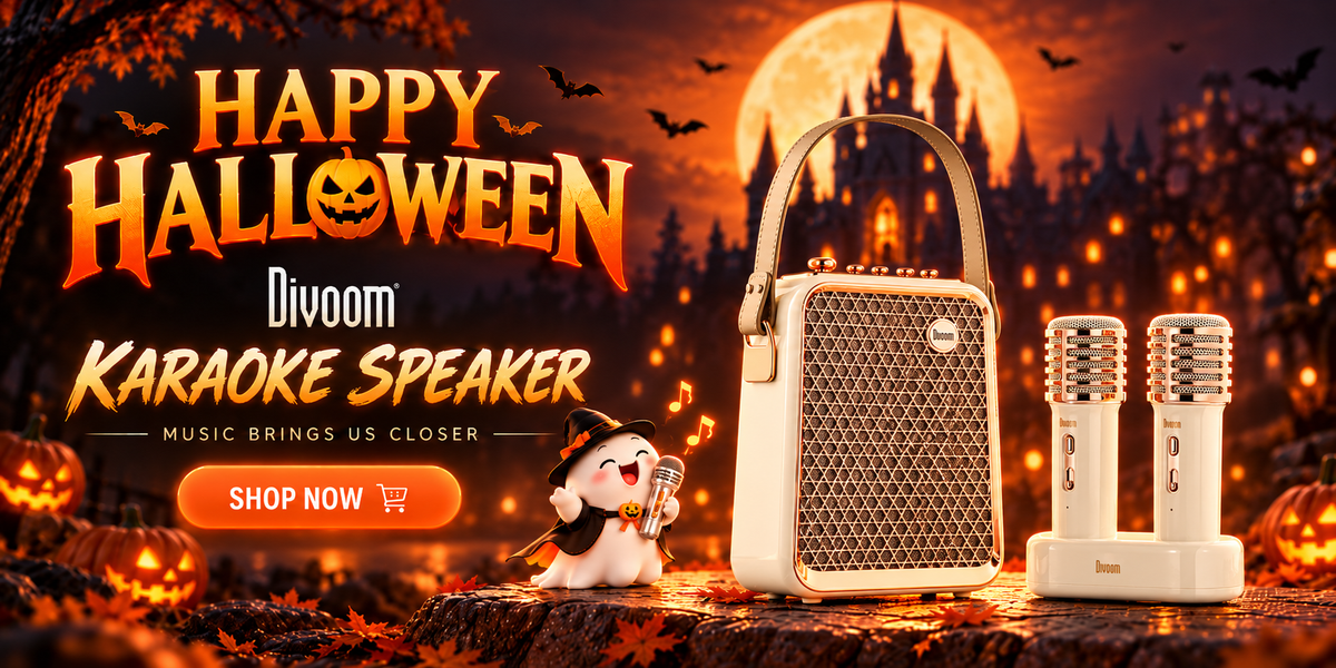 Altavoz Bluetooth Karaoke Portátil Divoom Songbird-HQ con Doble Micrófono Inalámbrico