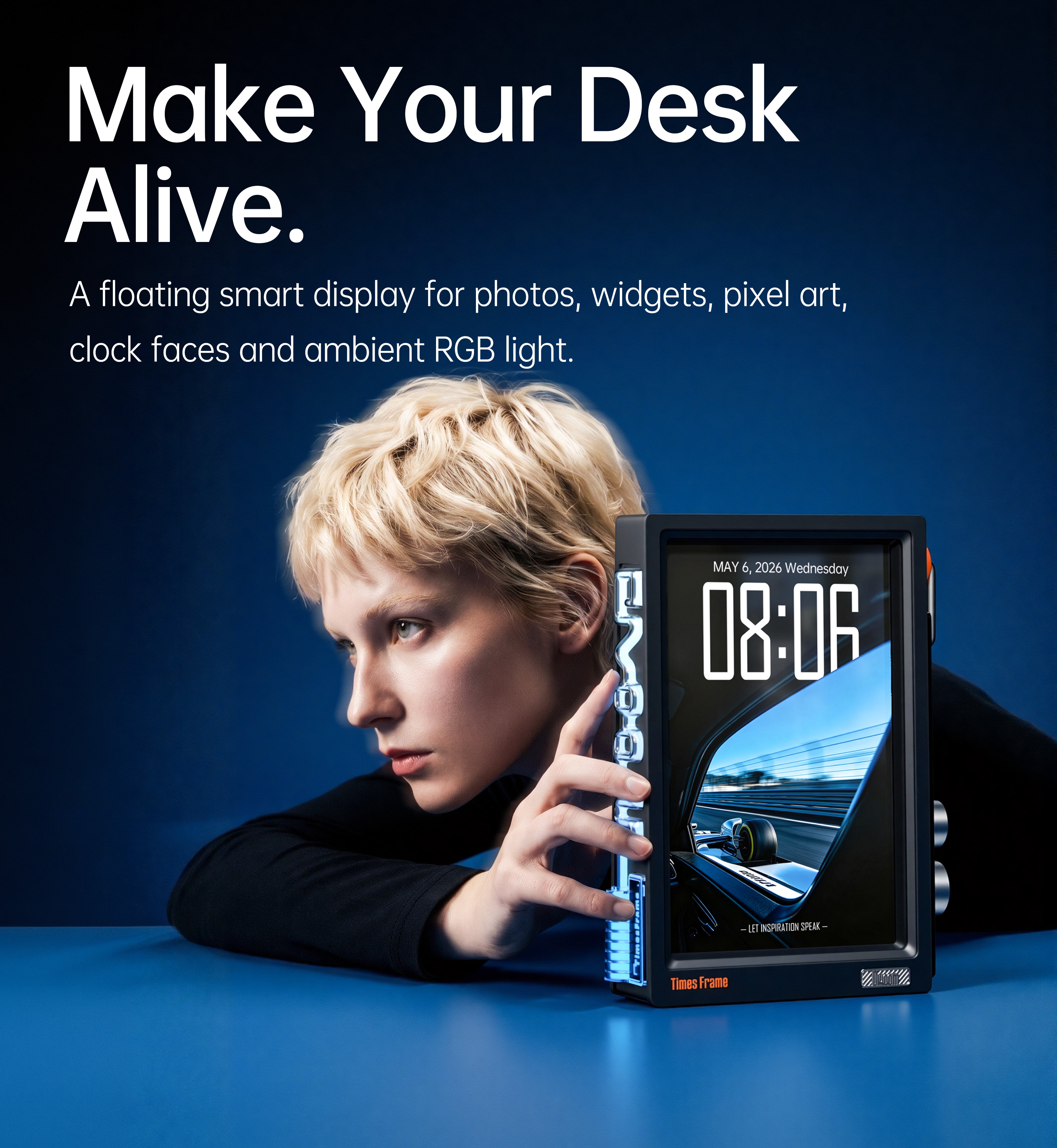 Sぼん Divoom Times Frame ブラック Divoom Times Frame Digital Picture Frames – Divoom International