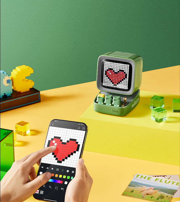 Ditoo ピクセルアート Bluetooth スピーカー目覚まし時計 DIY