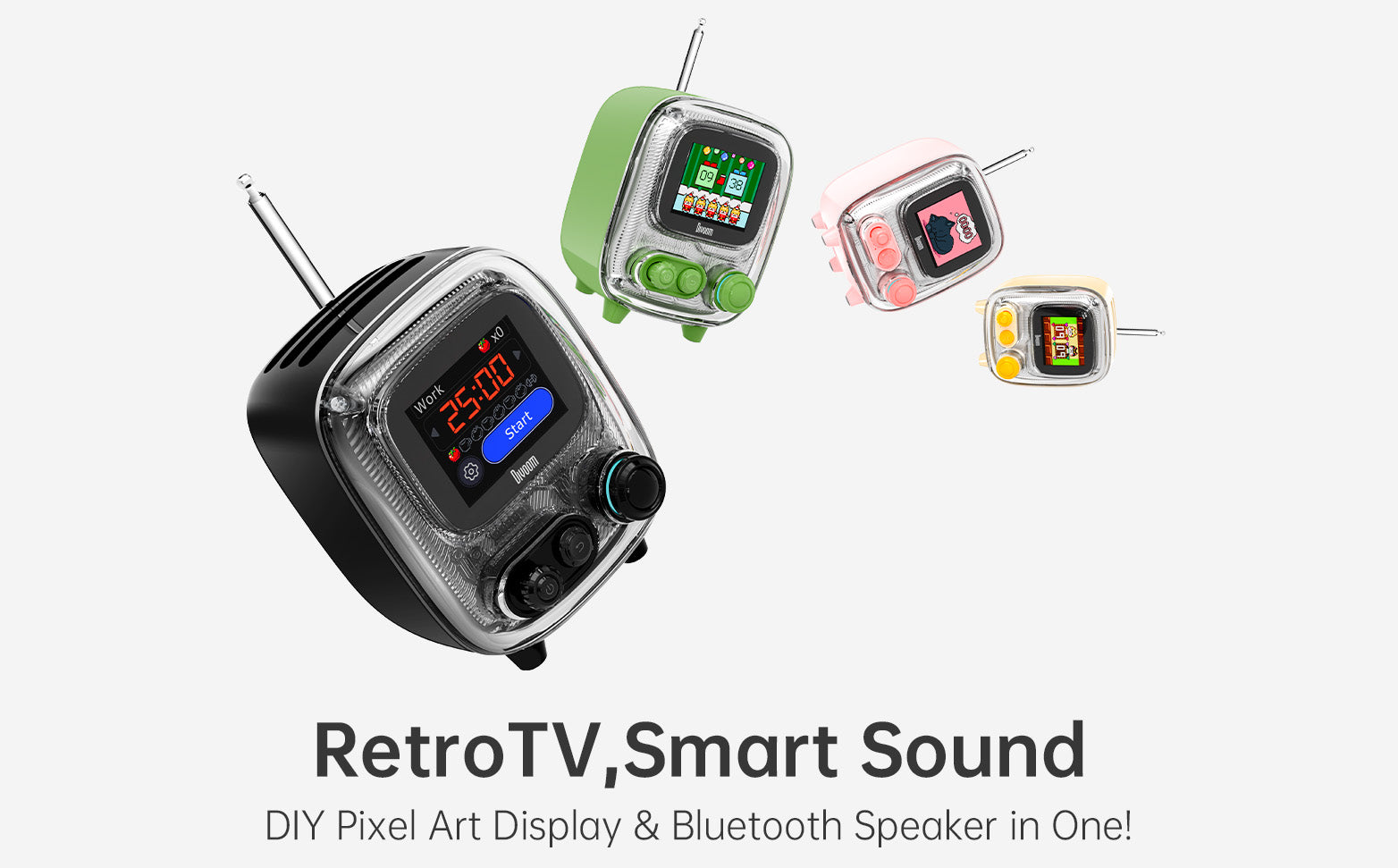 区別ピクセルアートゲームLED BluetoothスピーカーとLEDピクセル