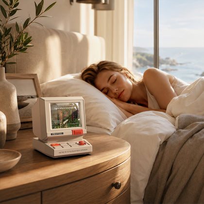 Start the day softly with bedside visuals, alarms, and a calmer morning mood