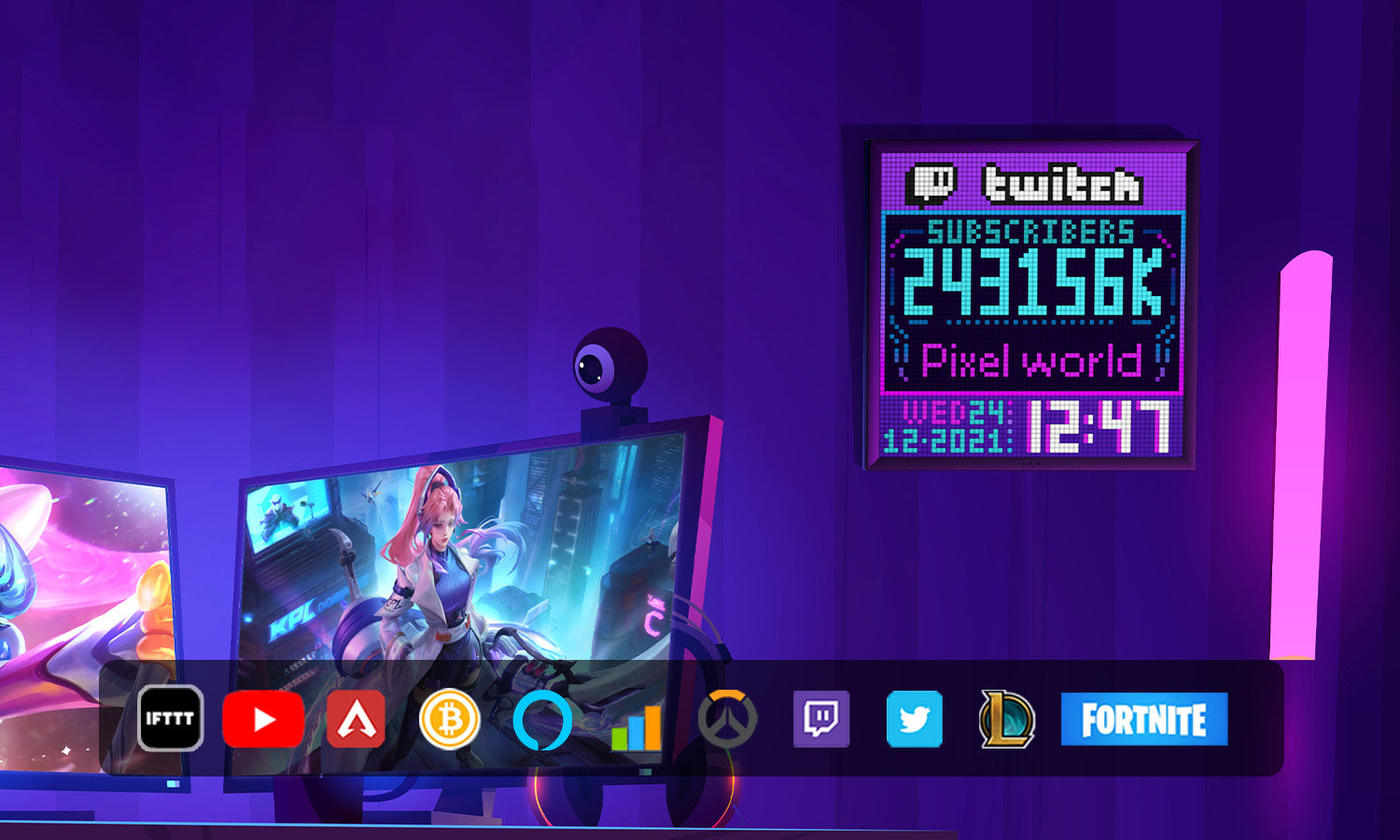 Divoom Pixoo-64Ⅱ WiFi 64x64 Pixel Art LED Display & Social Media