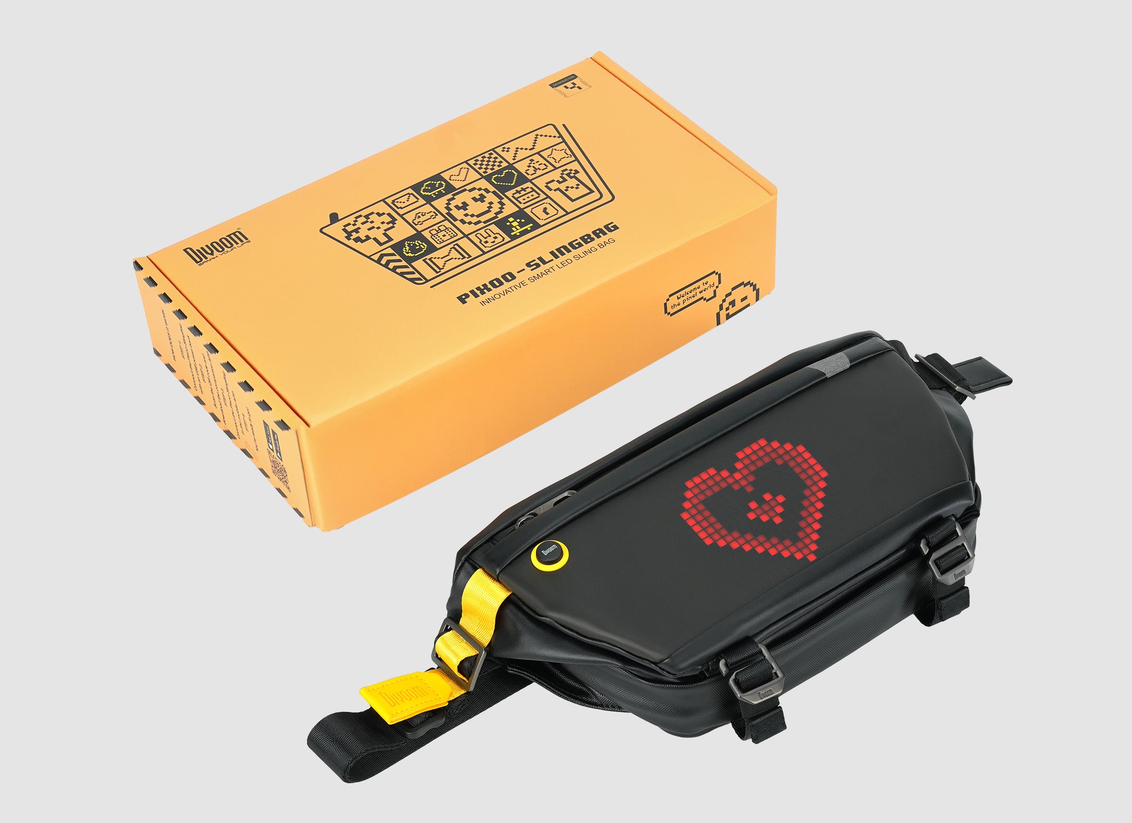 Pixoo-Slingbag | Estilingue Inteligente | OutdoorMaster | Mochila