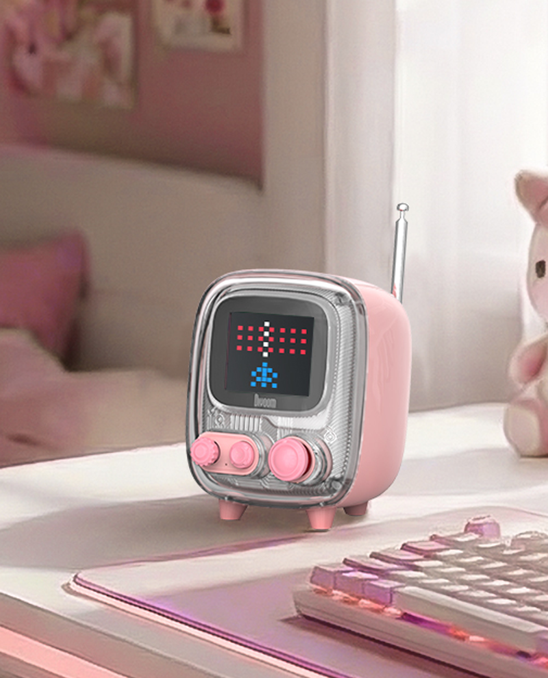 Tiivoo-2 customizable retro pixel speaker faces and shortcuts