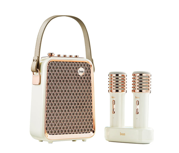 Divoom Songbird-HQ Portable Karaoke Bluetooth Speaker | Home KTV sound set, White Divoom Songbird-HQ Portable Karaoke Bluetooth Speaker | Home KTV sound set, White