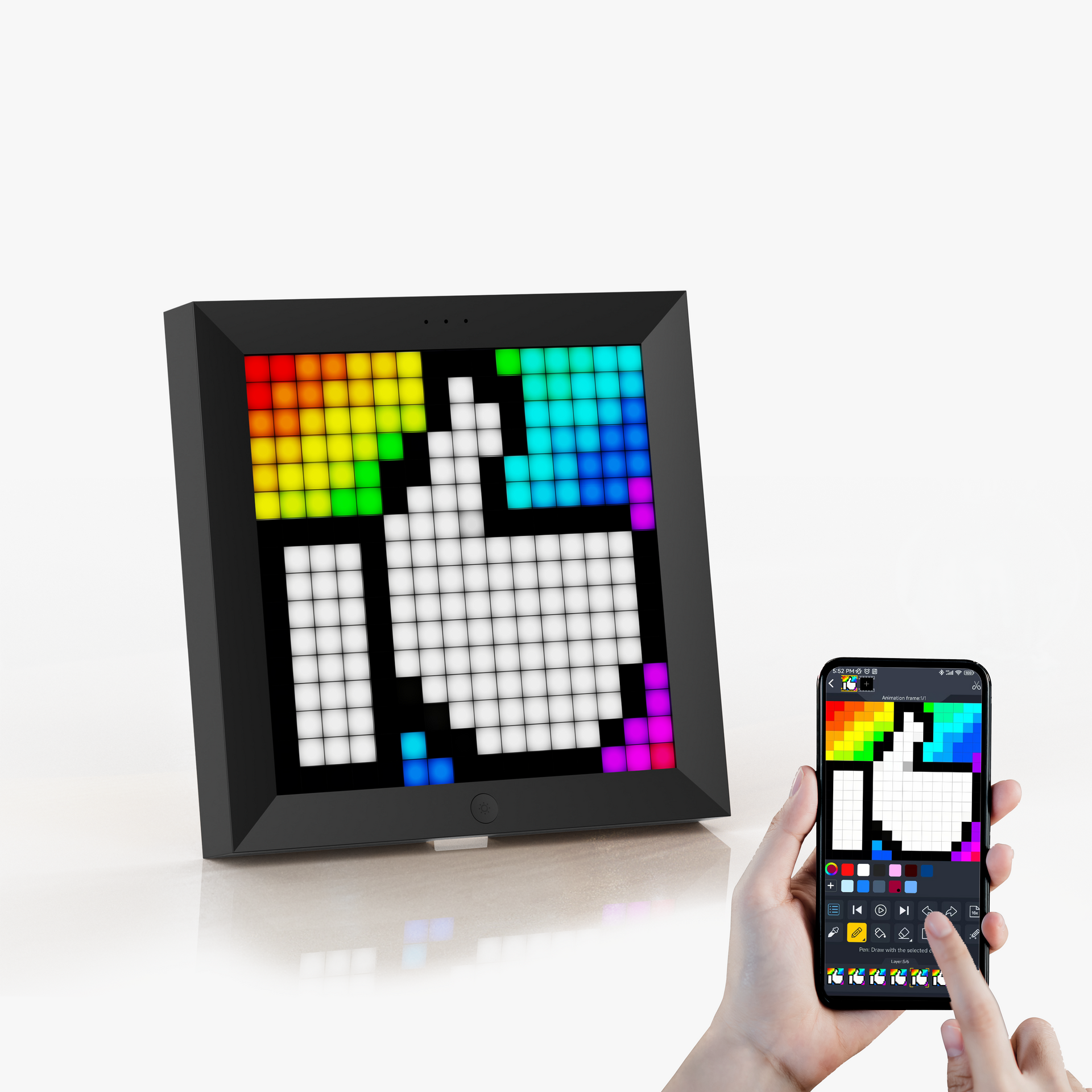 Pixel Art Frame ｜ 16*16 ｜ App-Programmed LED ｜ Pixoo – Divoom