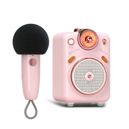 Divoom Fairy-OK Retro Mini Karaoke Speaker with Wireless Microphone