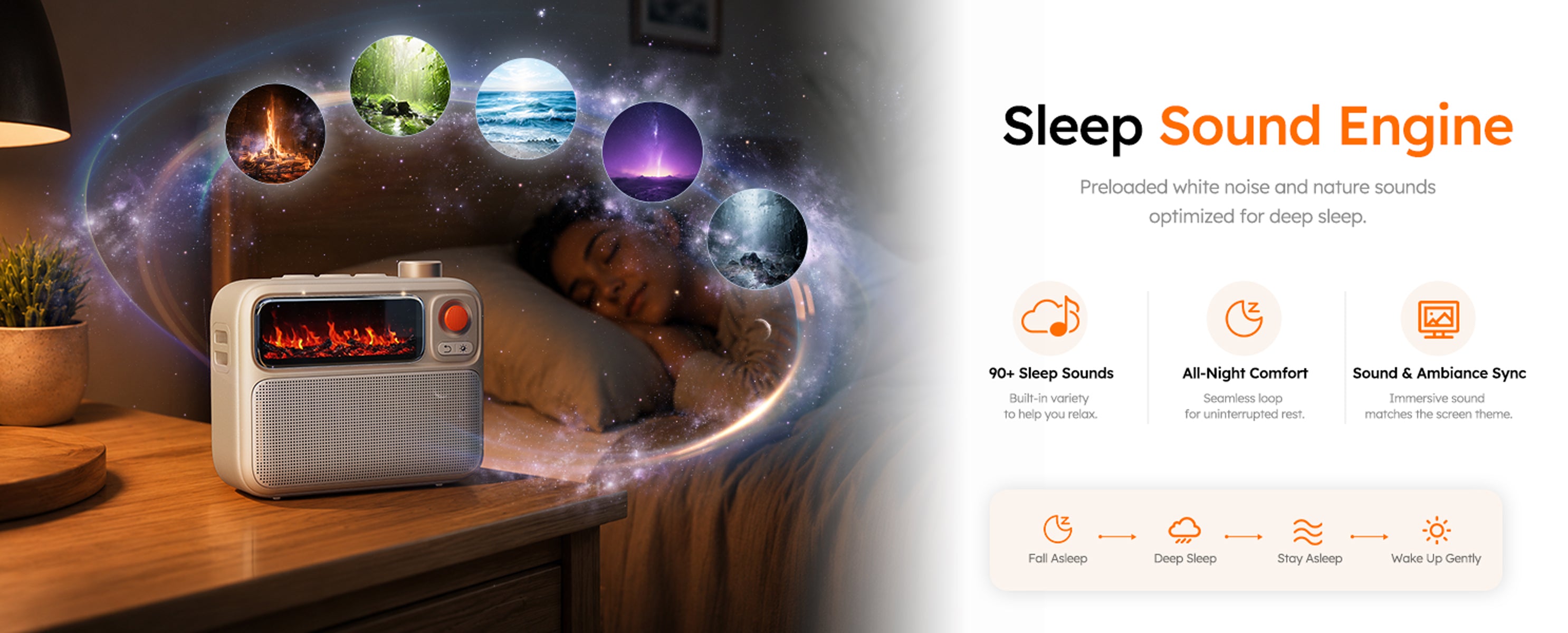 Divoom FlowToo Premium Bedside Speaker & Smart Sleep Clock