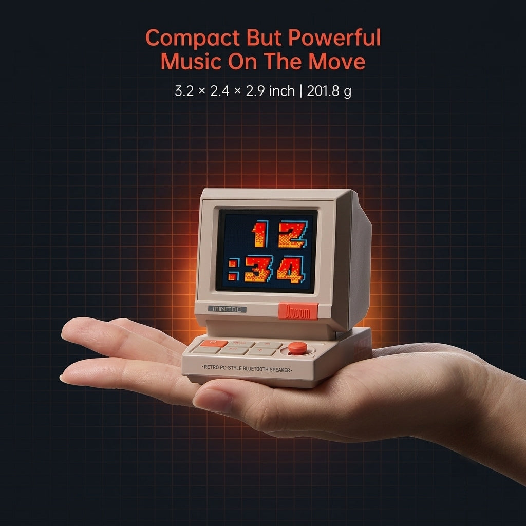 Divoom MiniToo Retro Pixel Bluetooth Speaker with DIY LED Display