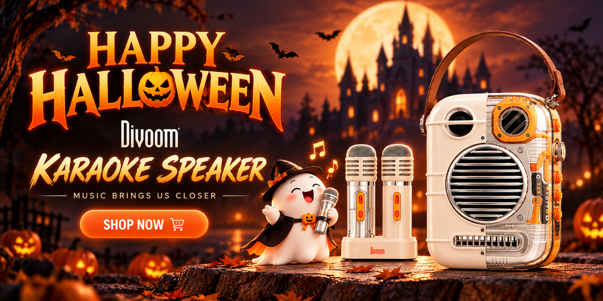 Altavoz Karaoke Bluetooth Portátil Divoom Spark-Pro con Doble Micrófono Inalámbrico