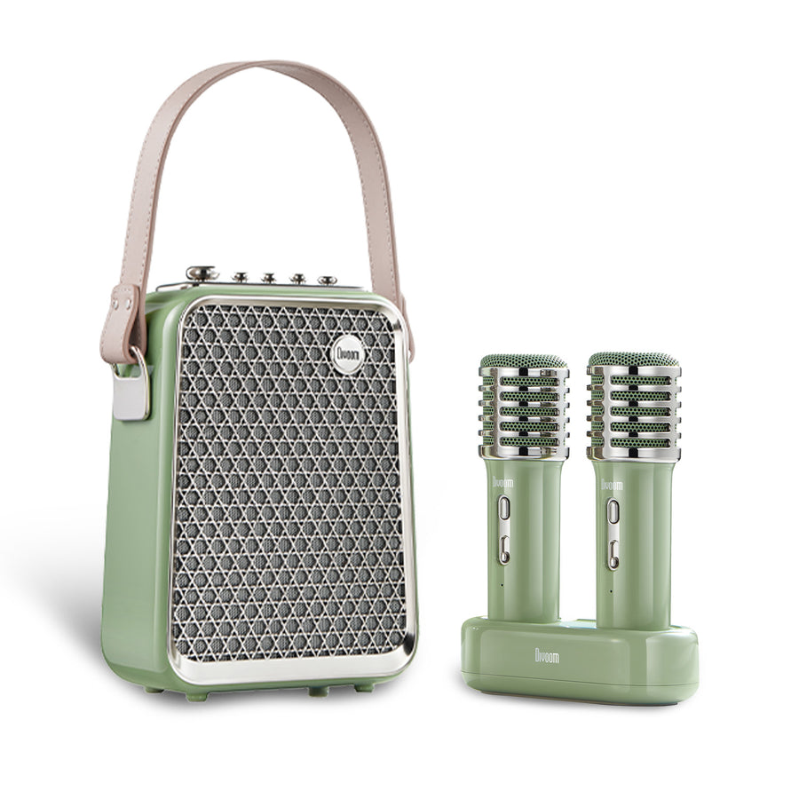 Divoom Songbird-HQ Portable Karaoke Bluetooth Speaker with Dual Wireless Microphones