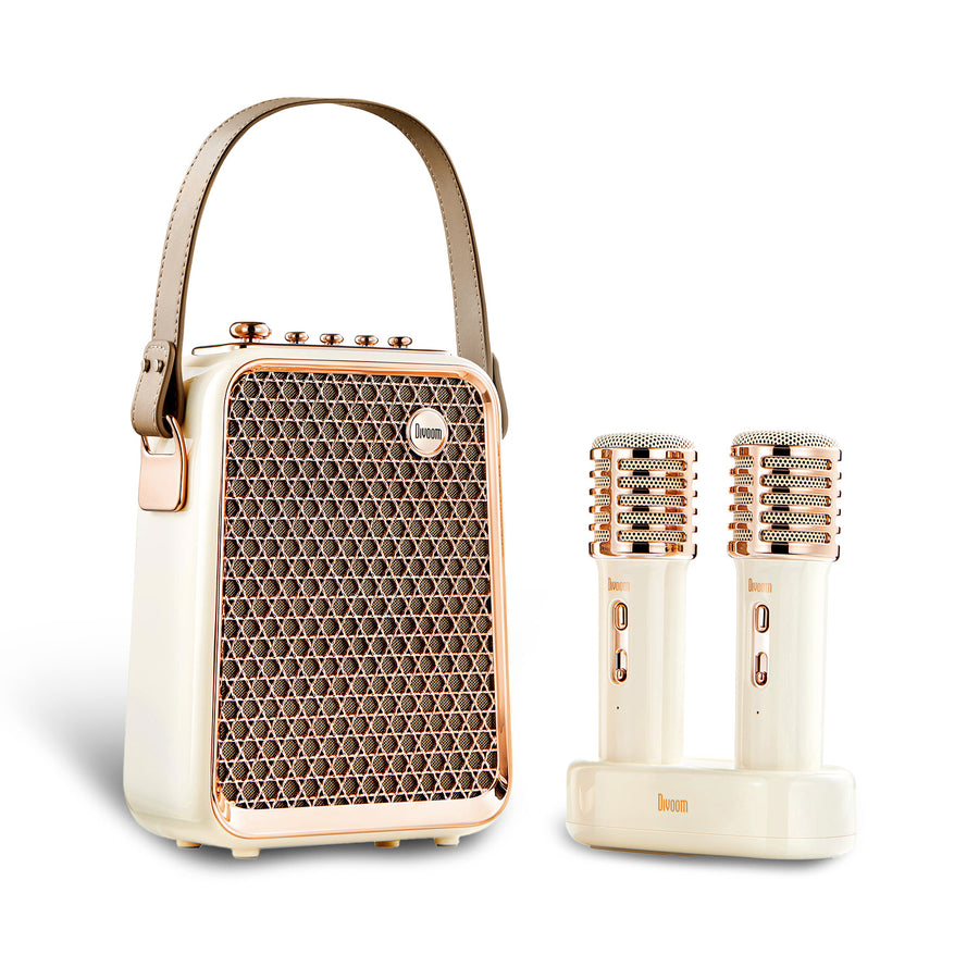 Divoom Songbird-HQ Portable Karaoke Bluetooth Speaker with Dual Wireless Microphones