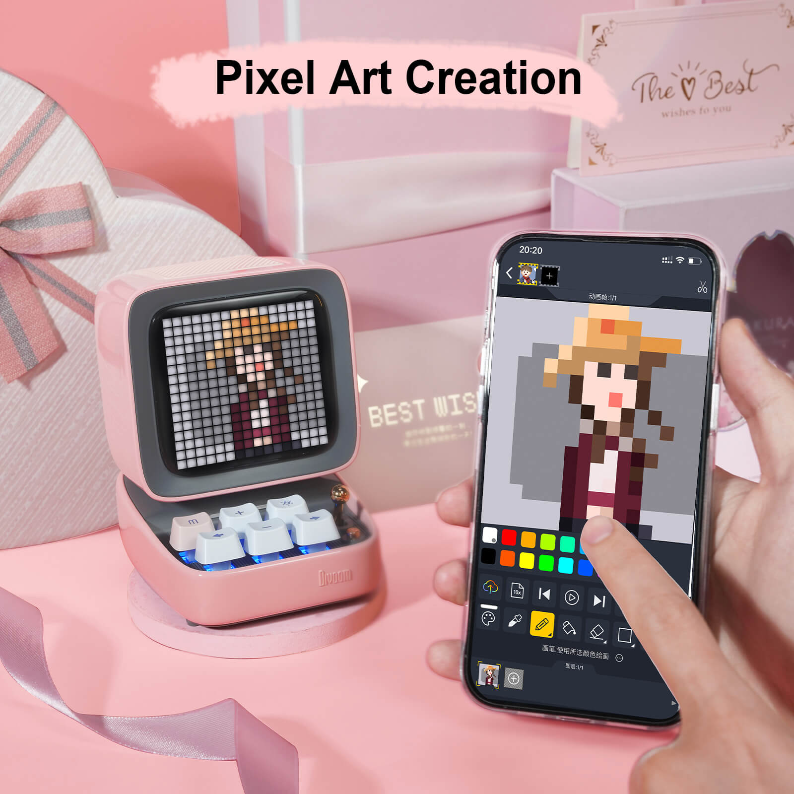 Pixel screen for creation