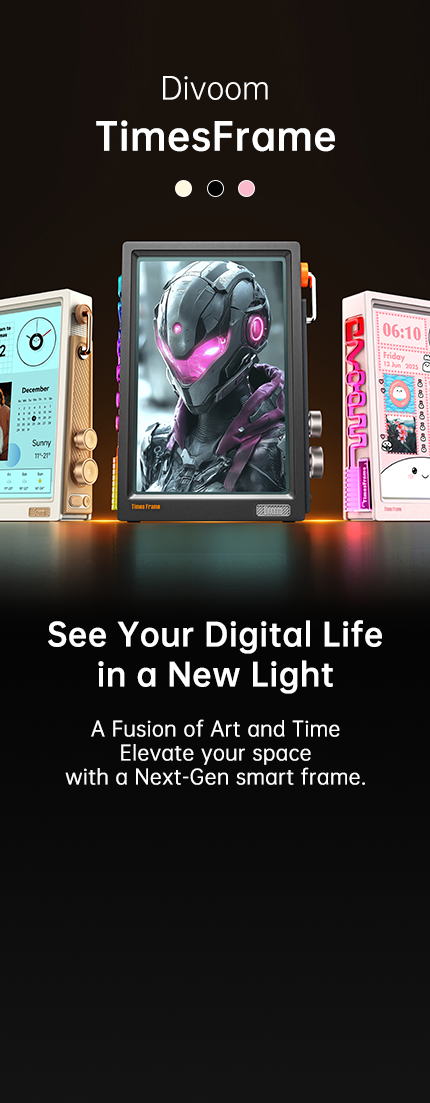 Timatic Web Frame Divoom Times Frame Digital Picture Frames