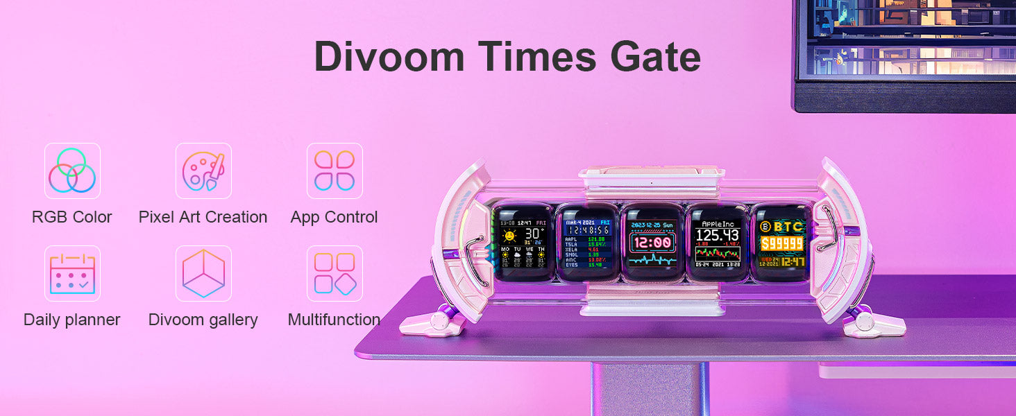 Divoom Times Gate | Pixel Art Informative Display