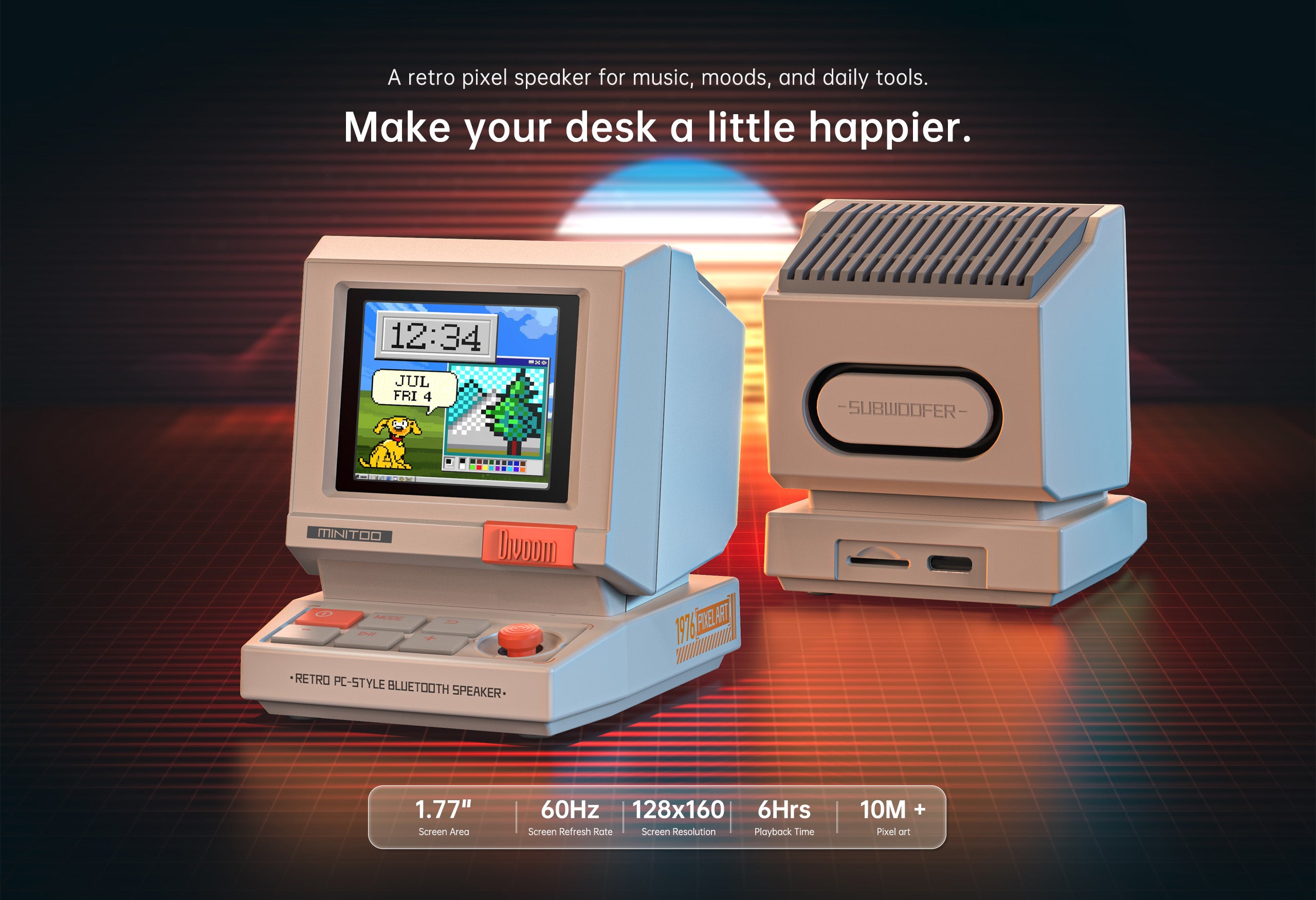Divoom MiniToo desktop setup