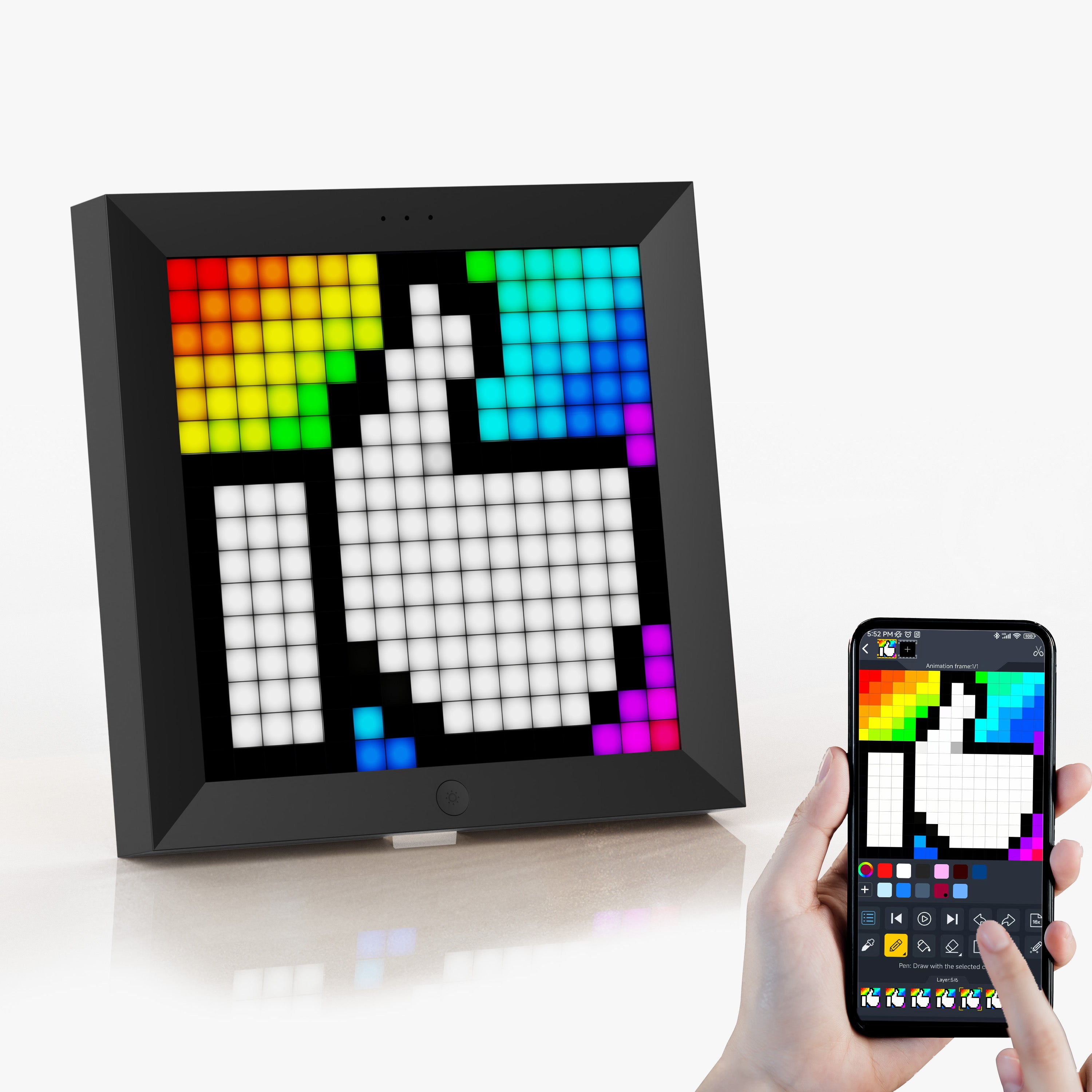 Divoom Pixoo デジタルフレーム　ピクセル　✖️2個 Pixel Art Frame ｜ 16*16 ｜ App-Programmed LED ｜ Pixoo – Divoom