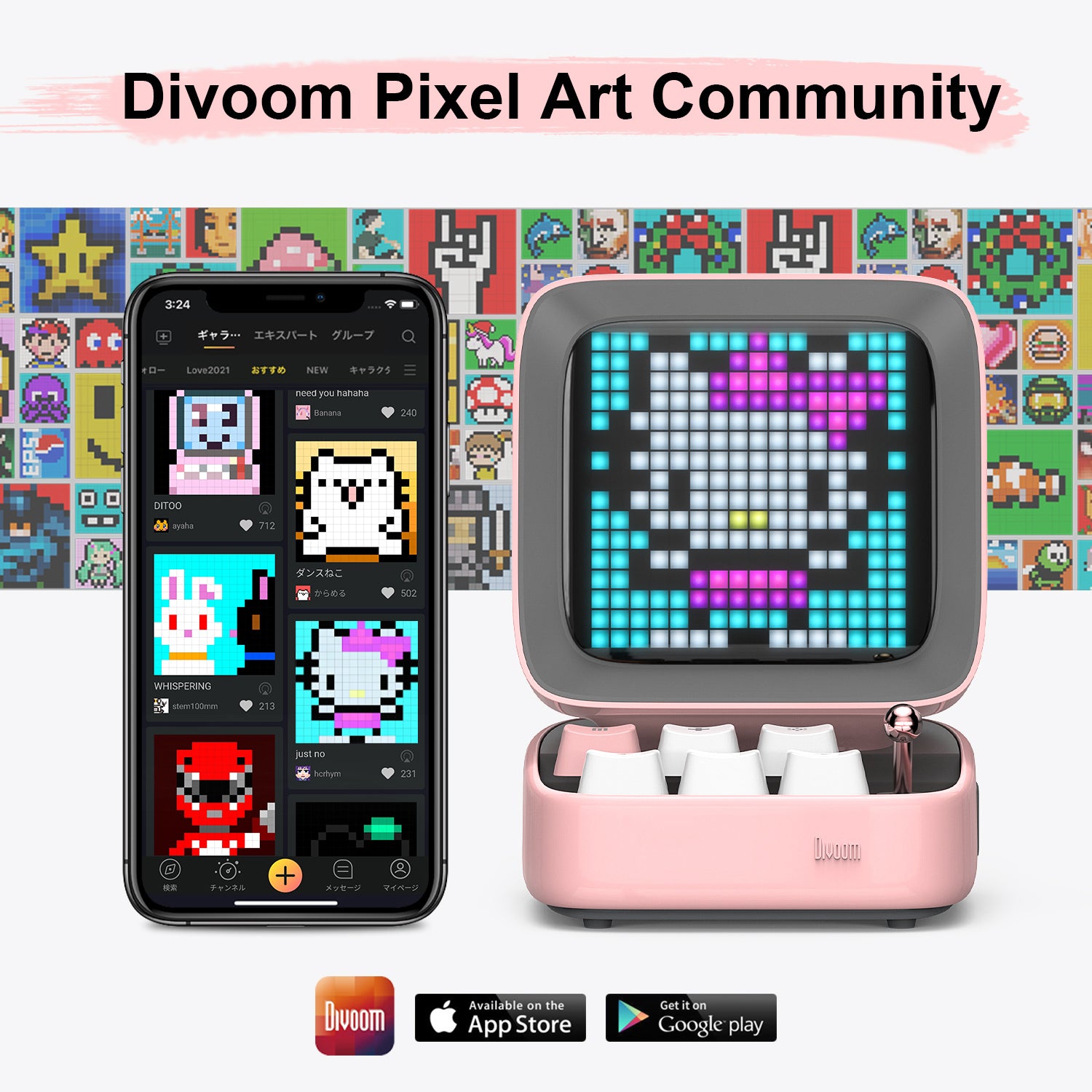 Altoparlante Bluetooth Divoom Ditoo Plus Pixel Art