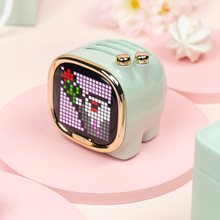 Divoom Zooe Pixel Art Bluetooth Speaker Portable Mini Music Cute Wireless Desk Setup Christmas Gift for Children