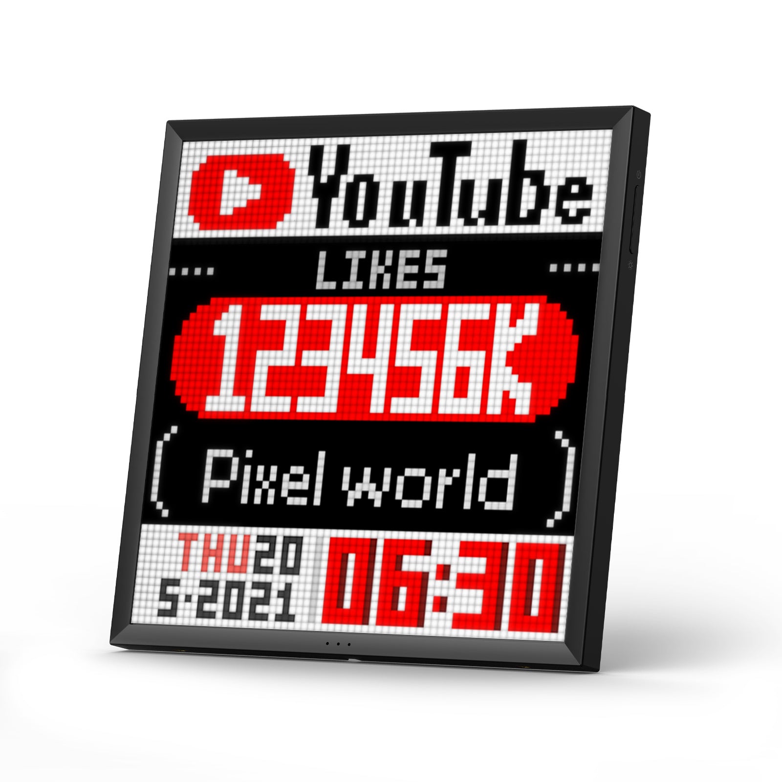 Divoom Pixoo64 64x64 Pixel Art LED Display Social Media Counter