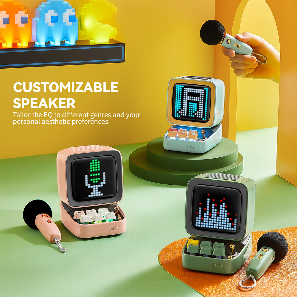 Davoom Mini Computer Divoom Ditoo-Mic Mini Karaoke Machine Pixel Art Bluetooth Speaker