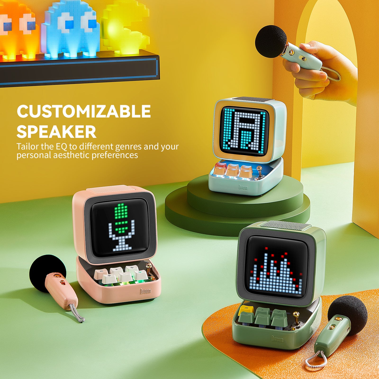 Divoom Ditoo-Mic Mini-Karaoke-Maschine Pixel Art Bluetooth-Lautsprecher