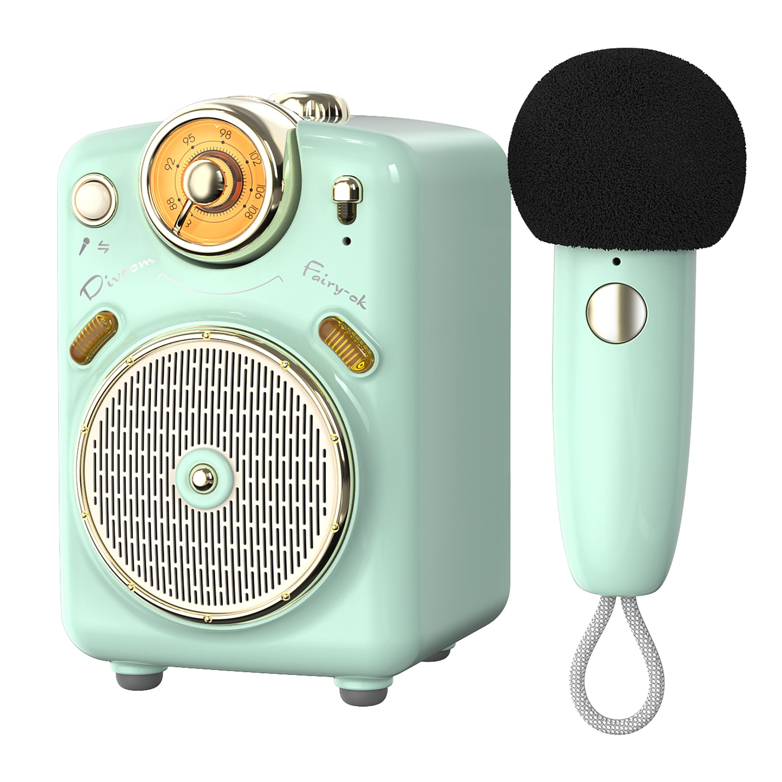 Divoom Fairy-OK |Altoparlante Bluetooth portatile | Karaoke con microfono