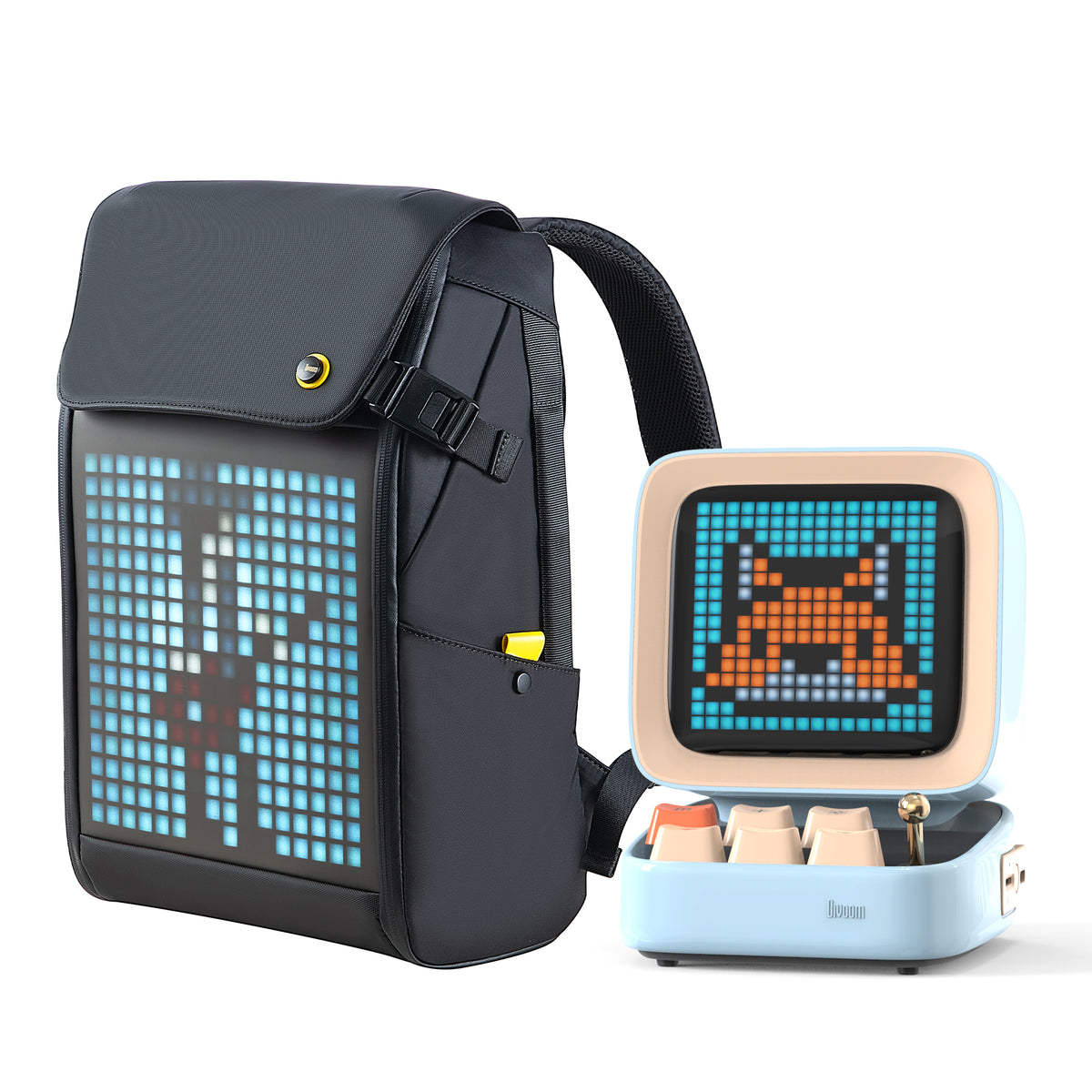 Divoom Ditoo Plus & Pixoo M LED Backpack Pixel Art Bundle – Divoom 