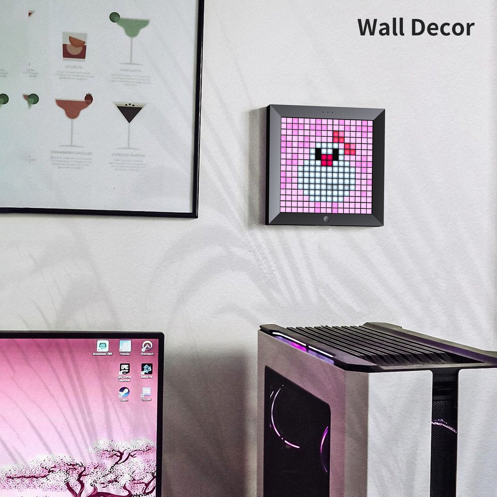 Divoom Pixoo 16 x 16 Pixel Art LED Display Gaming Room Decor