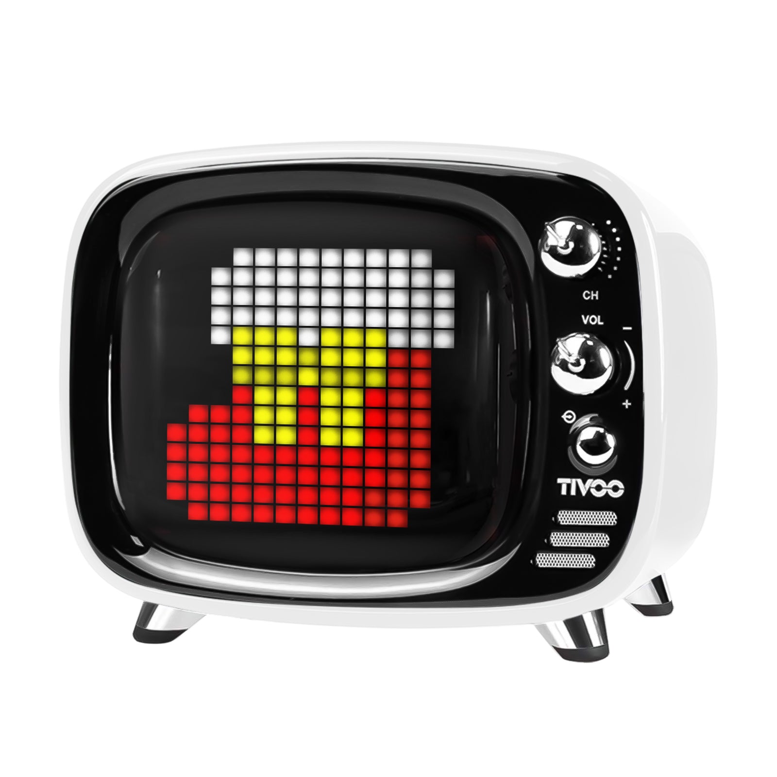Divoom Tivoo Mini Altoparlante Bluetooth retrò con display LED 16x16 Controllo APP - Animazione fantastica e configurazione della sala giochi e allarme sul comodino