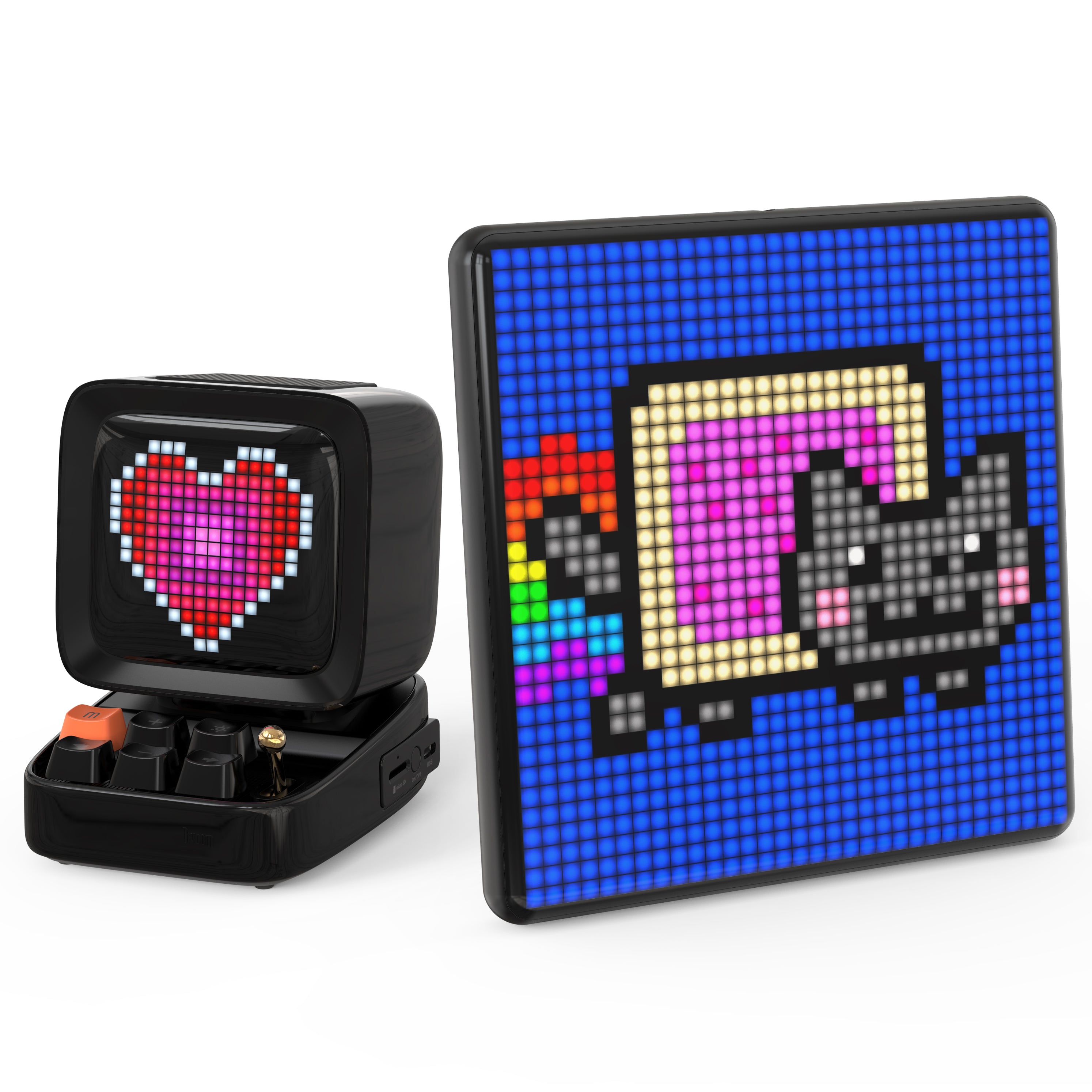 Divoom Pixoo-Max Pixel Display & Divoom Ditoo Retro Pixel Art Game Bluetooth-Lautsprecher mit 16 x 16 LED-App-gesteuertem Frontbildschirm