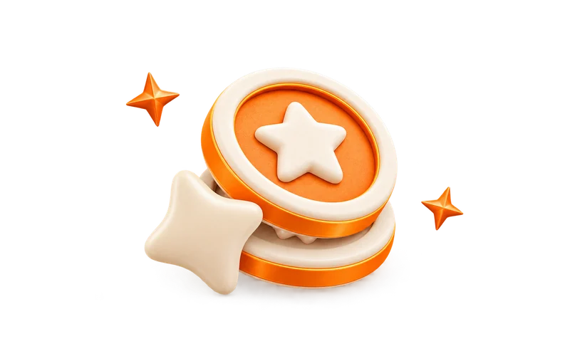 Orange star token savings illustration